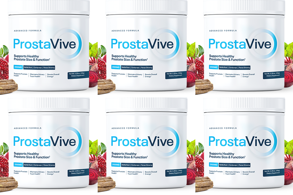 Six jars of ProstaVive prostate support powder — 6-jar Best Value package